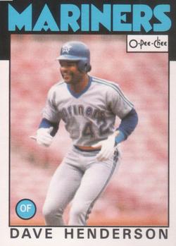 1986 O-Pee-Chee Baseball Cards 221     Dave Henderson
